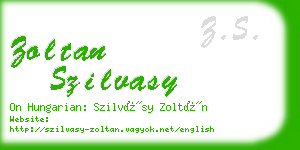 zoltan szilvasy business card